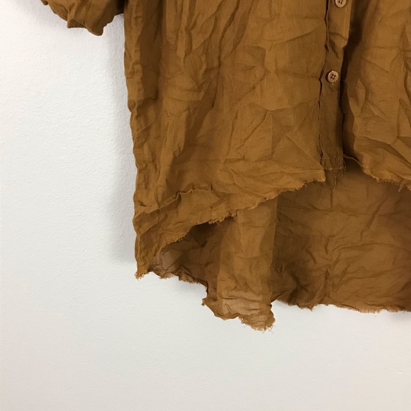 Free People XS Best Of Me Blouse Top Bronze Brown - Picture 6 of 8